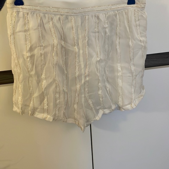 Metallic and cream shorts - new with tags - Picture 1 of 3